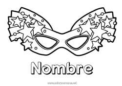 Colorear personalizable Disfraz Careta Carnaval