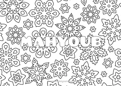 Página de desenho personalizável Inverno Flocos de neve