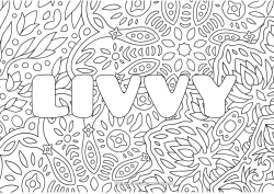 Colorear personalizable Verano Mar Pescado Nombre decorado Dibujos complejos para colorear Animales marinos o acuáticos Fondo decorativo