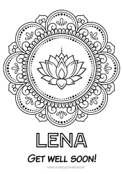 Colorear personalizable Flores Calma y zen