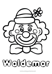 Colorear personalizable Disfraz Clown Carnaval Martes de Carnaval Circo