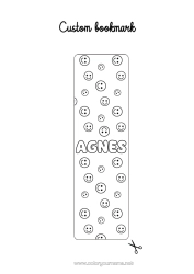 Coloriage personnalisable Activités enfants Marque page Smilley Formes géométriques