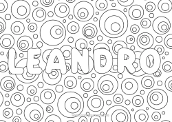 Coloriage personnalisable Mandala Nom décoré Boisson Soda Zentangle Limonade Champagne Fond décoratif