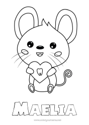 Coloriage personnalisable Dent de lait Petite Souris Fée des dents