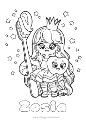 Coloriage personnalisable Dent de lait Fée des dents Fée Brosse à dents