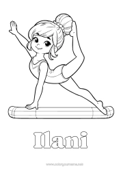 Coloriage personnalisable Sport Gymnastique Sports artistiques