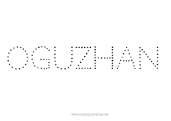 Página de desenho personalizável Atividades para Crianças Ligando os Pontos Nome decorado Alfabeto