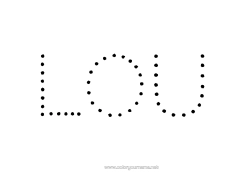 Coloriage personnalisable Activités enfants Points à relier Nom décoré Alphabet