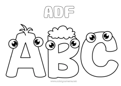 Coloriage personnalisable Alphabet Lettre de l'alphabet