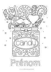Coloriage personnalisable Bonbons Sucre d'orge Gourmandises, sucreries Sucette