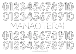 Coloriage personnalisable Chiffre Activités enfants Trace et colorie