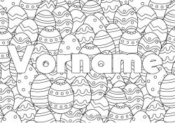 Anpassbare Malvorlage Ostereier Komplexe Ausmalbilder