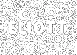 Coloriage personnalisable Mandala Nom décoré Boisson Soda Zentangle Limonade Champagne Fond décoratif