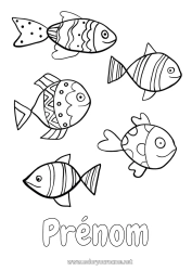 Customizable coloring page Animal Fish April Fools' Day Marine or aquatic animals
