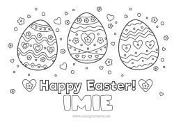 Coloriage personnalisable Oeufs de Pâques Pâques Gros oeuf de Pâques