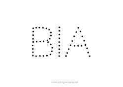 Coloriage personnalisable Activités enfants Points à relier Nom décoré Alphabet