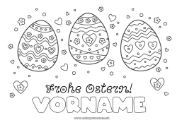 Coloriage personnalisable Oeufs de Pâques Pâques Gros oeuf de Pâques