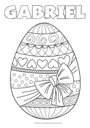 Coloriage personnalisable Activités enfants Oeufs de Pâques Pâques Gros oeuf de Pâques