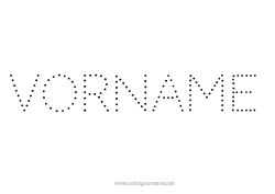 Coloriage personnalisable Activités enfants Points à relier Nom décoré Alphabet