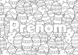 Coloriage personnalisable Oeufs de Pâques Coloriages complexes