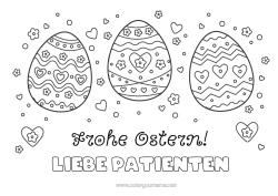 Coloriage personnalisable Oeufs de Pâques Pâques Gros oeuf de Pâques