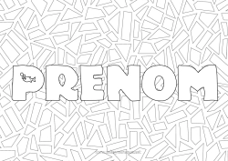 Coloriage personnalisable Art Nom décoré Espagne Coloriages complexes Mosaïques