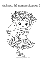 Colorear personalizable Sport Danza Isla Deportes artísticos Hula