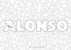 Anpassbare Malvorlage Kunst Dekorierter Name Spanien Komplexe Ausmalbilder Mosaiken