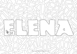 Anpassbare Malvorlage Kunst Dekorierter Name Spanien Komplexe Ausmalbilder Mosaiken