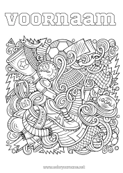 Coloriage personnalisable Football Ballon de foot Sport Sports d'équipe