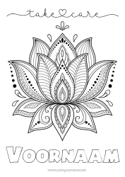 Coloriage personnalisable Fleurs Calme et zen Malade Mandala Fleur de Lotus