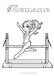 Página de desenho personalizável Esporte Gymnastique Sports artistiques
