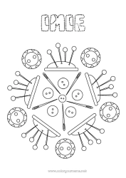 Coloriage personnalisable Mandala Couture