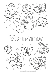 Coloriage personnalisable Papillon Animal Insectes