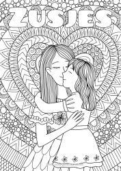 Página de desenho personalizável Coração Mandala Mamãe Feliz Aniversário Eu te amo Irmã