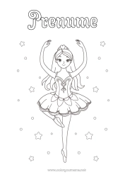 Coloriage personnalisable Sport Danse Fille Sports artistiques