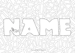 Página de desenho personalizável Arte Nome decorado Espanha Colorações Complexas Mosaicos