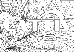 Coloriage personnalisable Nom décoré Coloriages complexes Zentangle Fond décoratif