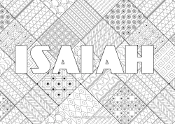 Coloriage personnalisable Nom décoré Coloriages complexes Zentangle Mosaïques Portugal Fond décoratif Carré