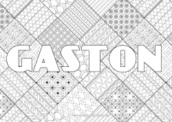 Coloriage personnalisable Nom décoré Coloriages complexes Zentangle Mosaïques Portugal Fond décoratif Carré