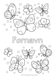 Coloriage personnalisable Papillon Animal Insectes