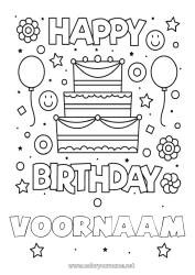 Coloriage personnalisable Gâteau Anniversaire Coloriages faciles