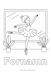 Coloriage personnalisable Sport Danse Fille Sports artistiques