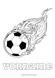 Coloriage personnalisable Football Ballon de foot Sport Sports d'équipe