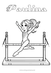 Página de desenho personalizável Esporte Gymnastique Sports artistiques