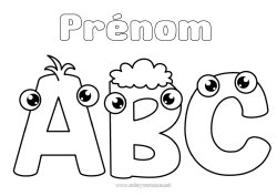 Coloriage personnalisable Alphabet Lettre de l'alphabet