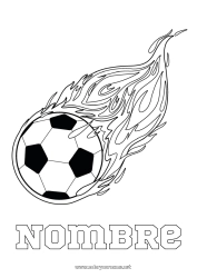 Coloriage personnalisable Football Ballon de foot Sport Sports d'équipe