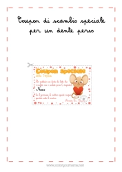 Coloriage personnalisable Dent de lait Petite Souris Courrier de la Petite Souris