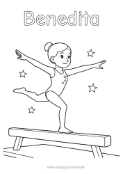 Coloriage personnalisable Sport Gymnastique Sports artistiques