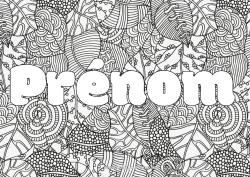 Coloriage personnalisable Automne Feuilles Zentangle Fond décoratif Feuilles mortes